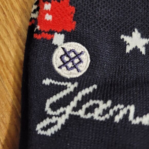 Stance MLB New York Yankees Landmark Crew Socks Navy Red USA Large L Infiknit - Picture 6 of 12